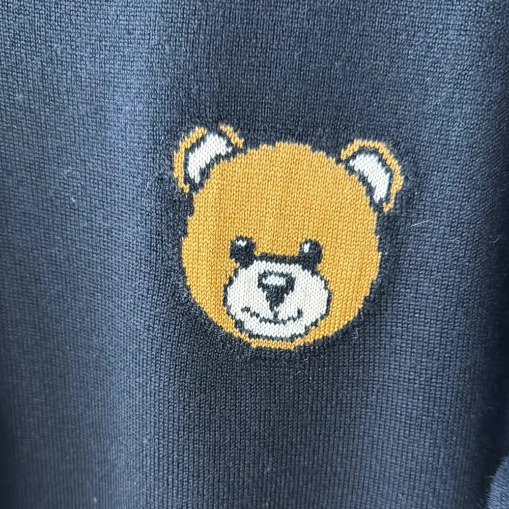 Moschino Black Men's Sweater with Bear Logo - Picture 4 of 5